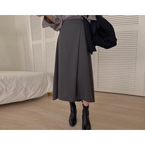 베리렌 핀턱 뒷밴딩 롱 스커트