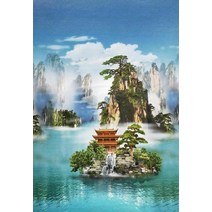 붙이는블라인드 가정용 바람막이 커튼 북유럽심플 거실 암막 오던심플 완제품 셀럽 병풍 커튼장식 그림, C15-두꺼운 반암막-소나무, T04-(폭)120cmX높이 200cm