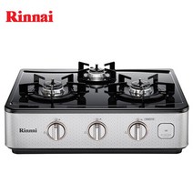 린나이 자동점화 러스틱실버 3구 가스레인지(RTR-W3000), LPG, RTR-W3000