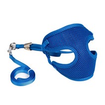 VERABE 고양이 하네스 및 소형견 하네스 가방 블랙 M 완전 조절 가능 당김이나 질식 없음 최고의 반려동물 제품 소형견 고양이 강아지에게 적합, Small, Blue