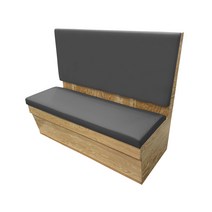 서울 경기 과천 의왕 식당 펍 창업 붙박이 쇼파 이동형 수납 벽의자 2인용(1000mm), DS 112(진그레이)+밝은 프레임