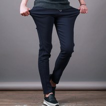 스댕클럽 남성용 신축성 좋은 치즈스판 밴드 기모 면바지 BJ1859