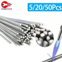 논용접봉 스텐용접봉 알곤 무연납 550Pcs 필요 없음 솔더 파우더 알루미늄 용접봉 납땜 저온 주석 와이어 막대 도구 키트, 2.0mm x 50cm, 50 Pcs