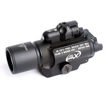 SUREFIRE X400 렌턴 손전등 LED 조명 라이트 빨간색 레이저 수어파이어, 블랙