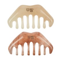 무탈 두피 괄사 마사지 경락 마사지기, 1개, 크림 1개 + 브라운 1개