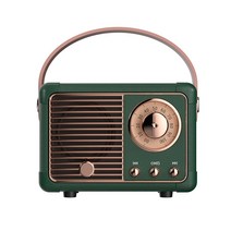 소리 증폭기 음성 라디오 수신기 무선 미니 사운드 박스 레트로 서브 우퍼 블루투스 호환, 05 Green