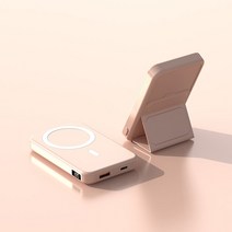 소형 휴대용 발전기 무선 휴대용 충전기 마그네틱 10000mAh 보조배터리 15W 고속 22.5W USB PD QC3.0 c타, 01 10000mAh, 03. Pink