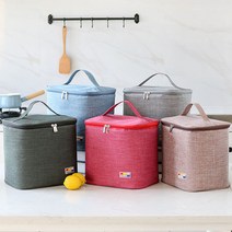 루나버블 베이직 보냉 가방 5color 지퍼형 도시락 소풍 피크닉 휴대용 핸드 쿨러 보온 냉온 방수 아이스 백, 블루