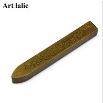 문자각인 금형씰링 왁스 스틱 레트로 인감 스탬프 편지 청첩장 90x10x10mm 빈티지 코드 심지, 06 Green gold
