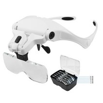 루페 루뻬독서 조명 돋보기 2 LED 조정 가능한 헤드 루페 5 렌즈, 01 A