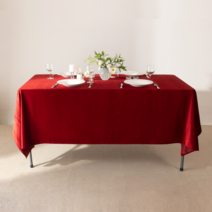 행사용벨벳테이블보 구김없고 늘어나지않는 고급벨벳소재 식탁보, 815(레드), 300x150