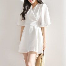 드레스날다 린넨 랩 브이넥 점프수트 원피스(ops991)