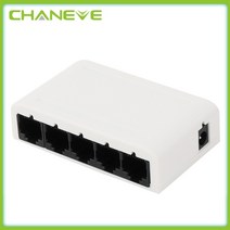 스위칭허브 네트워크 스위치 CHANEVE 새로운 미니 네트워크 스위치 5 포트 10/100M (데스크탑 용 플라스틱, 02 UK Plug
