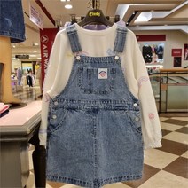 [신디키즈] NC05 편한 핏 데님 오버롤 스커트 1 편한 핏 데님 오버롤 스커트 CIT