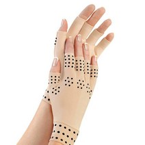 손목마사지기 저주파 손목 마사지기 온열치료기 전기 치료기 새로운 1 쌍 관절염 치료 완화 압력 통증 자기, 01 Beige
