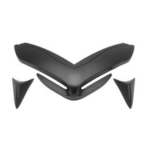 커버 장식품 쇠시리MTKRACING-전면 페어링 공기 역학 윙렛 프론트 부리 코 콘 확장 커버 익스텐더 가와사, 01 Black