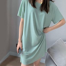 꾹꾸기1개신축성 좋은 시원한 소재 여성 홈웨어 데일리 원피스 원피스 여성원피스 나그랑원피스 짧은원피스 면원피스 미니원피스 치마 여자원피스 여름원피스 무지원피스 여자여름패션 시원한원피스 여자치마 여성치마 여자티셔츠 여성티셔츠