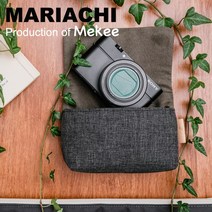 [MARIACHI] 리코 GR 소니 RX100 캐논 G7x G9x 후지 필름 X100 라이카 D-Lux 미러리스 카메라 파우치, 1개, [S-01] 그레이