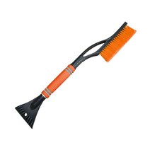 스노우 브러시가 장착된 자동차 제설기 제빙 삽 차량 용품, orange