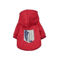 개후드 동물후드 Titan Shingeki No Kyojin 후드 티 개용 고양이 옷 입히기 강아지 요크셔 테리어 동물 양털, [10] 6XL, [01] 90435black