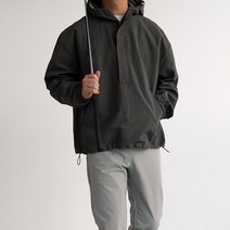 [맨즈북] 봄 생활방수 무지 남자 골프 아노락 후드 캐주얼 바람막이 간절기옷