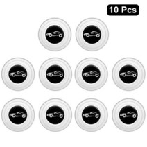 개스킷 가스켓 10 Pcs 실리콘 자동차 도어 충격 흡수 안티-소음 버퍼 가스 켓 패드 Anti-collision 스티커, 02 white with logo