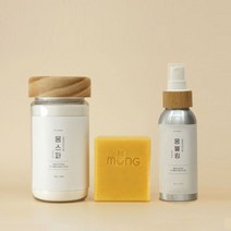 [바스몽] 강아지 홈케어 스파 미스트 샴푸바 3종세트, 몽고바 선택:몽백이100g
