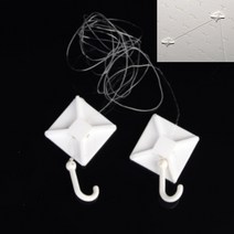 천정 부착용 J형 낚시줄 걸이 2P 접착식걸이 매장진열
