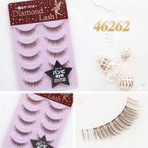 일본 인조 속눈썹 다이아몬드래쉬 시리즈 미용 용품, 1개, 46262 메쉬 레드 브라운