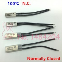 자동온도조절기 열보호기 KSD9700 20 25 30 35 40 45 50 55 60 65 °C 온도 스위치 250V5A 정상 폐쇄 NC PC, 07 50C