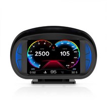GPS HUD hud 헤드업 디스플레이자동차 용품 OBD2 GPS HUD 슬로프 미터 업 자동차 게이지 속도계 알람, 01 Black