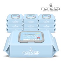 마마랩 물티슈 오리지널 80매 캡형X10팩, 10개