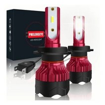 2pcs h7 led 헤드라이트 전구 필립스 칩 h4 h8 h9 h11 9005 hb3 9006 hb4 터보 자동차 램프 csp h1 880 881 h13 12v 6500k 안개등, csp 3570 레드 바디, 6500k 필립스 칩, h49003hb2 하이로
