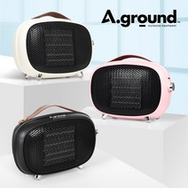 에이그라운드 미니 전기팬히터 가정용 캠핑용 온풍기 AH-800W - 캠핑 난방기, 블랙