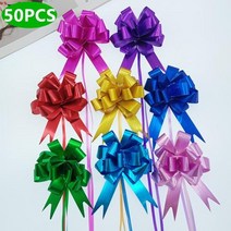 웨딩카 장식 102050pc 당겨 활 선물 매듭 리본 크리스마스결혼 생일 포장 자동차, 없음, rose red+20pcs
