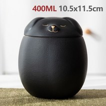 강아지장례용품 개재용 항아리-개 모양 기념 화장 항아리-장례식 항아리 기념관을 위한 수제 검은 장식