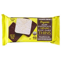 트레이더조 오가닉 다크초콜릿 하프 코티드 라이스케이크 씬 97g, '