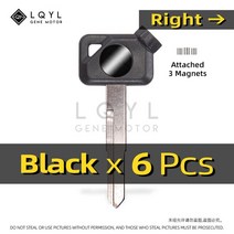 빈키 바이크 오토바이 교체 포경 야마하 자석 도난 방지 잠금 VOX BWS JOG EVO ZR 50 100 125 4V VINO 6개, 01 6 PCS Right