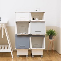 리템 루맥스 슬라이딩 스토리지박스 슬림형(4개입) / 수납정리함, 대형, 그레이, 4개