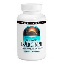 소스내츄럴스 L-아르기닌 1000mg 타블렛 무설탕 글루텐 프리, 50개입, 3병