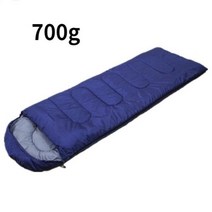 캠핑침낭 후드가 달린 봄 여름 가을 야외 여행 성인 캠핑 기차 싱글 침낭, Navy blue