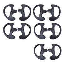 GHSHOP 양방향 라디오 공기 음향 코일 튜브 워키 토키 이어폰 헤드셋 m 블랙 용 5 쌍 실리콘 교체 용 귀마개 이어 몰드, 작은, 설명