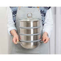 스테인레스 4단 인덕션 IH 전골냄비+찜솥, 전골냄비+찜솥3세트
