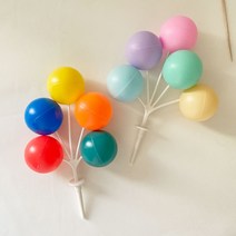 히얼투파티 풍선데코픽 벌룬 토퍼 픽 캔디 파스텔 케이크 꾸미기