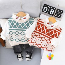 와우베베 아기 유아 여아 남아 댄디셔츠베스트 바지상하복3종세트 가을아동복 유아외출복 등원룩 북유럽풍