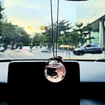 카로이스 플라워 룸미러디퓨저 자동차방향제, 블루-핑크샌드