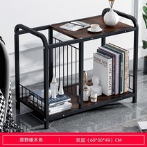 Joylive 나무 대리석 질감 커피 테이블 캐비닛 소파 end table nightstand with storage basket tray for 침실 거실, 2