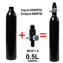 0.5L 500cc 알루미늄 실린더 에어 탱크 M18 5/8, 06 M18 output 800psi
