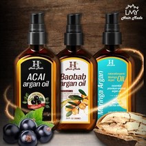 아사이/바오밥/모링가 아르간 헤어 오일 100ml 3종 /헤어에센스, 1개, 03_모링가 아르간 오일 100ml
