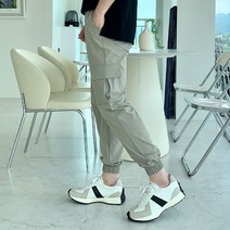 맥건 남자 여름 아이스 냉감 쿨 스판 밴딩 카고 조거팬츠